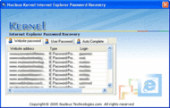 Kernel Internet Explorer Password Recovery screenshot